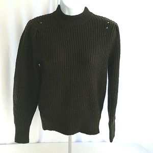 A New Day Women's Puff Sleeve Crewneck Pullover Sweater Green Size XS